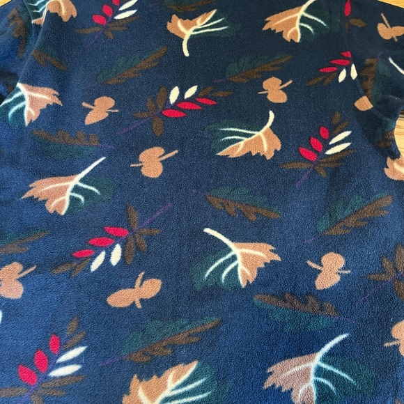 Vintage 1990s Leaves Leaf Fleece Fall Button Sweater / size Xl- A1 - Picture 9 of 11